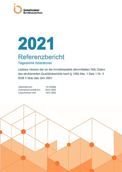 Titelblatt "Strukturierter Qualitätsbericht 2021" der LWL-Klinik Lengerich